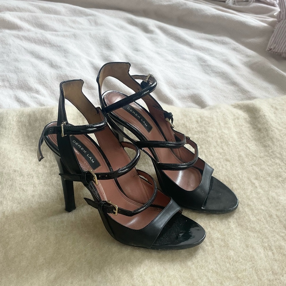 derek lam black strappy stilettos